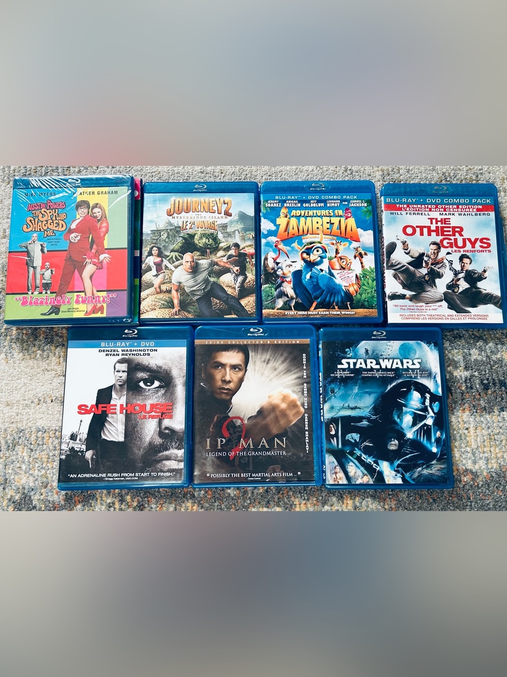 Blu-ray Movie Collection – 7 Movies – Star Wars, Ip Man, Austin Powers & More